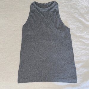 Lululemon high neck running tank gray 6/8